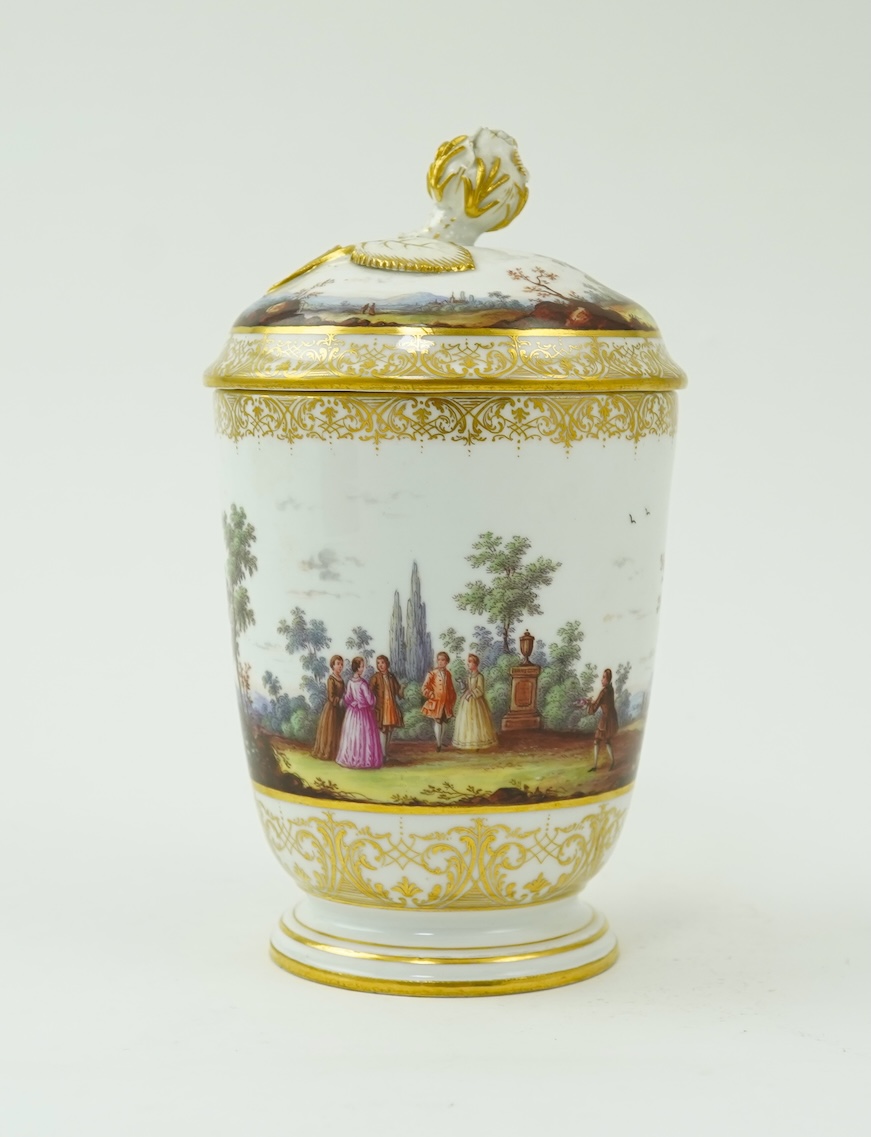A Meissen vase and cover, 19th century